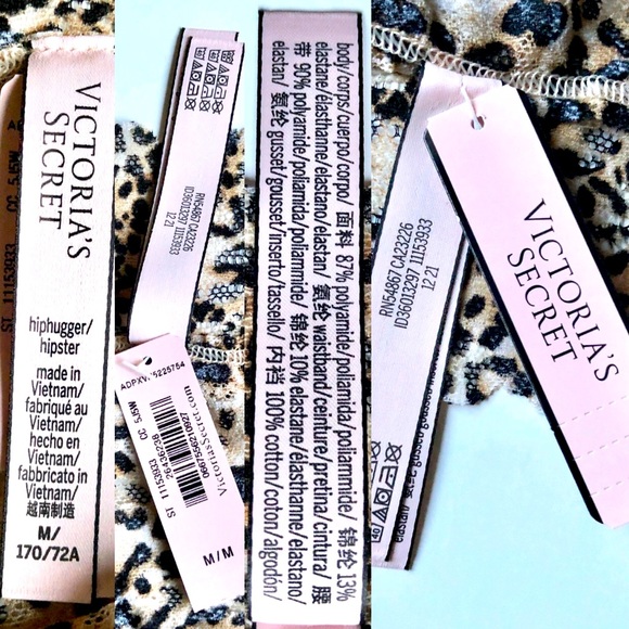 NEW Victoria's Secret VS Panty Lace Waist Hiphugger THE LACIE Medium Leopard - Picture 7 of 16